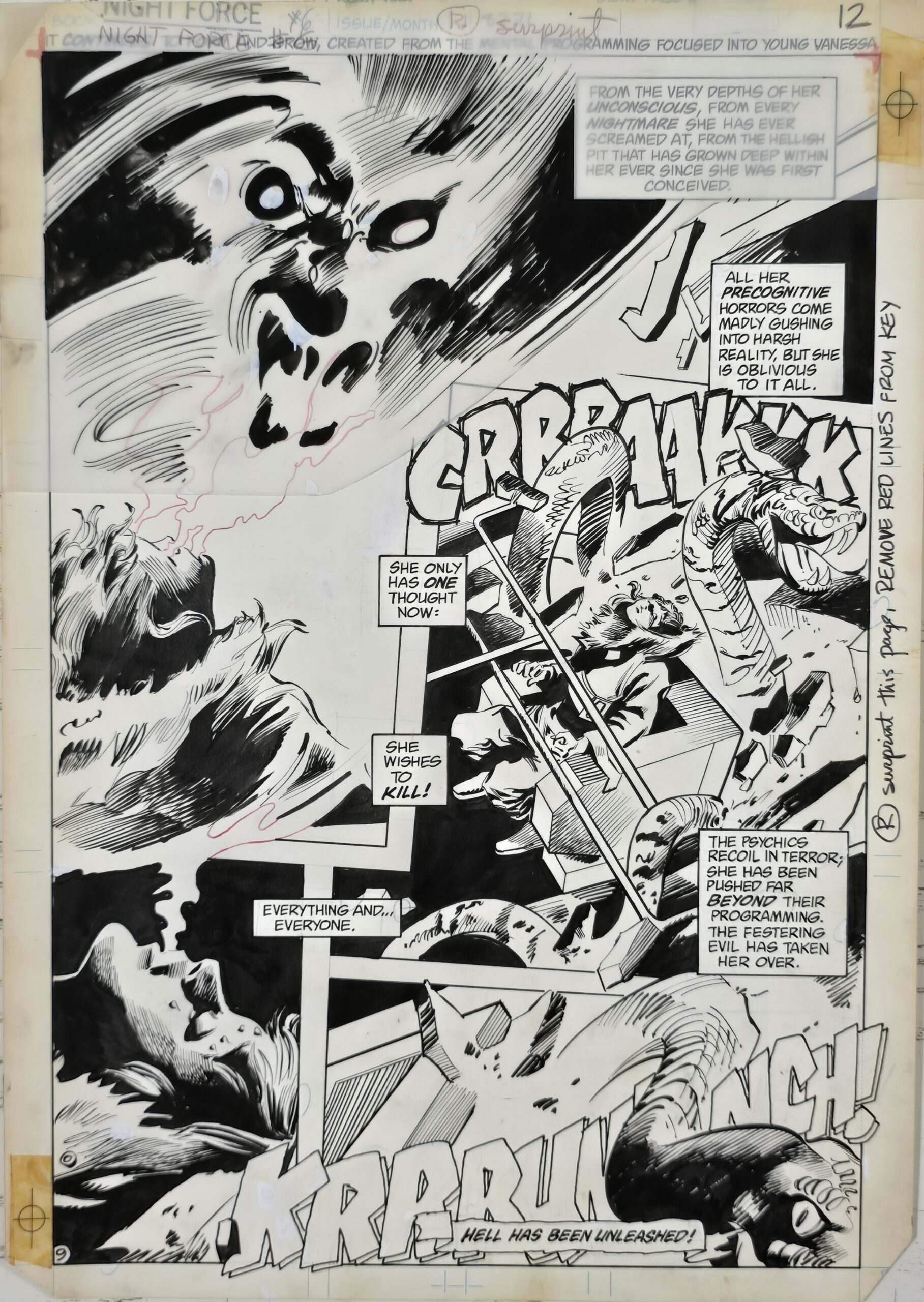 Tavola originale Gene Colan – Night Force n.6 pag.9