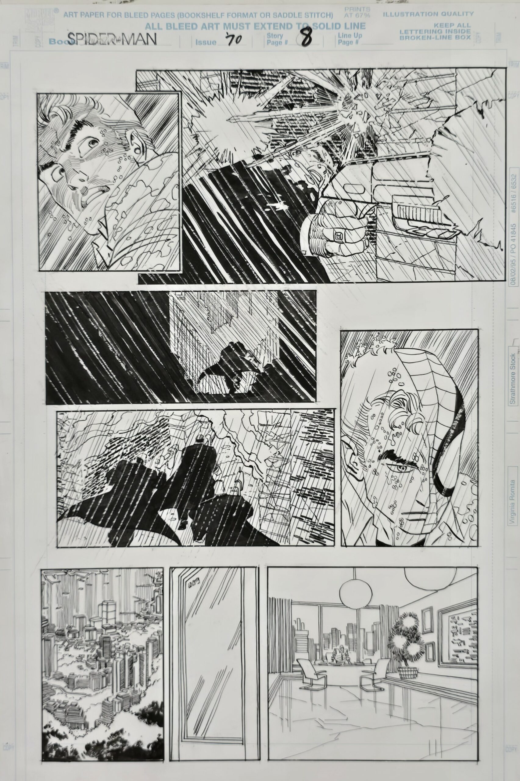 Tavola originale John Romita Jr / Al Williamson – Spider-man #70 pg.8