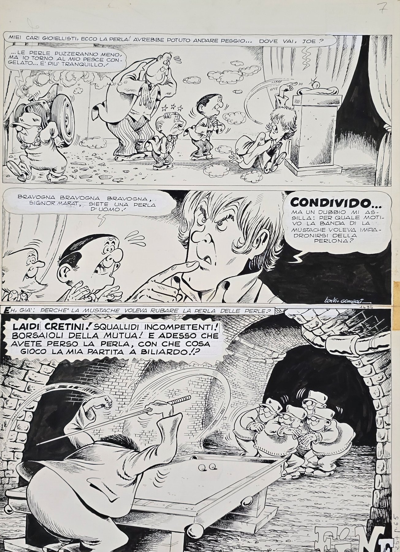 Tavola originale Bonvi –   “Milo Marat”   (Franco Bonvicini)