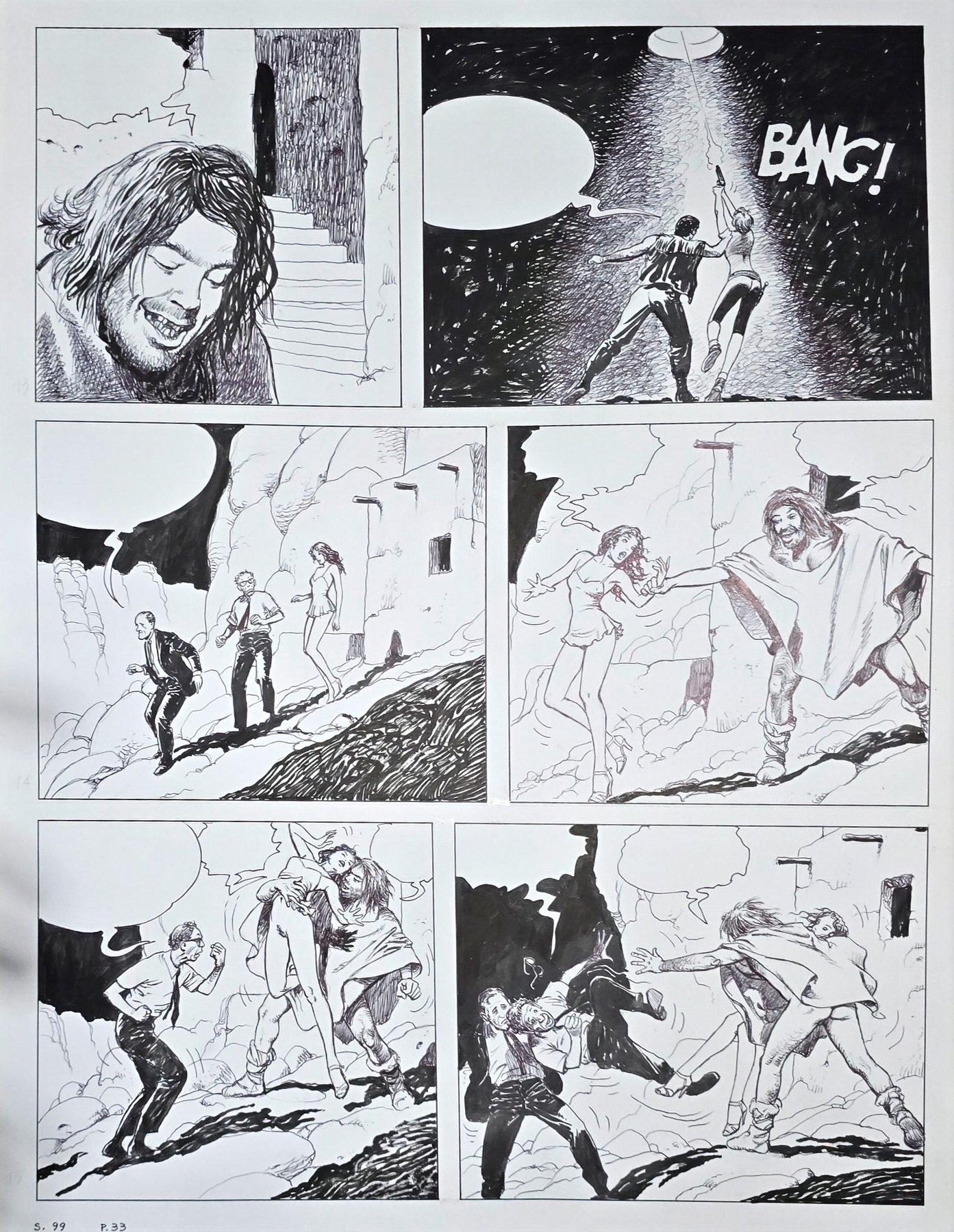 Tavola originale Milo Manara – Revolution –   pag.33